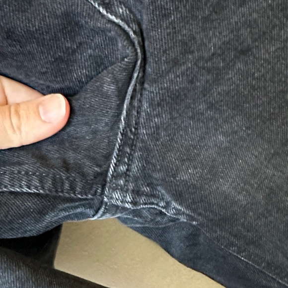 Abercrombie & Fitch 90s straight ultra high rise criss-cross waist sz 10L - Picture 5 of 9